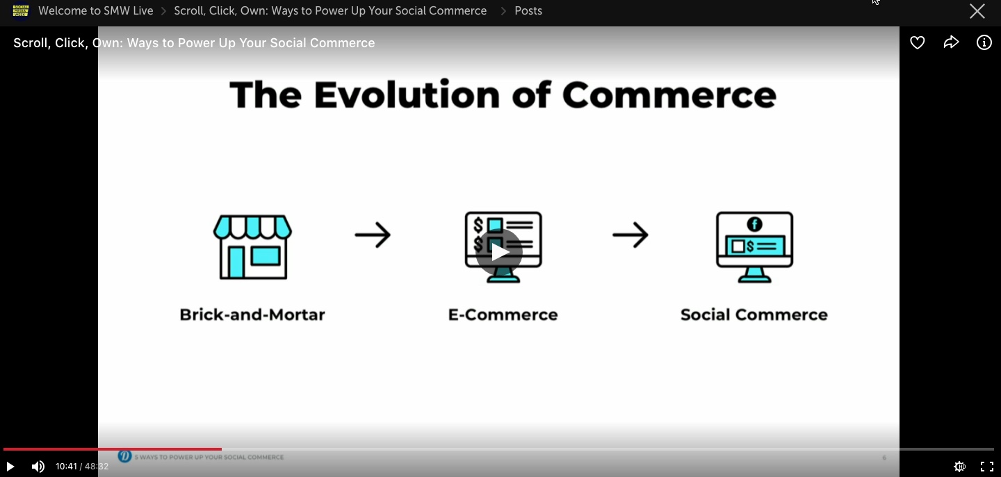 Social Media Week session – Scroll, Click, Own: Ways to Power Up Your Social Commerce